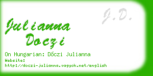 julianna doczi business card