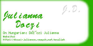 julianna doczi business card